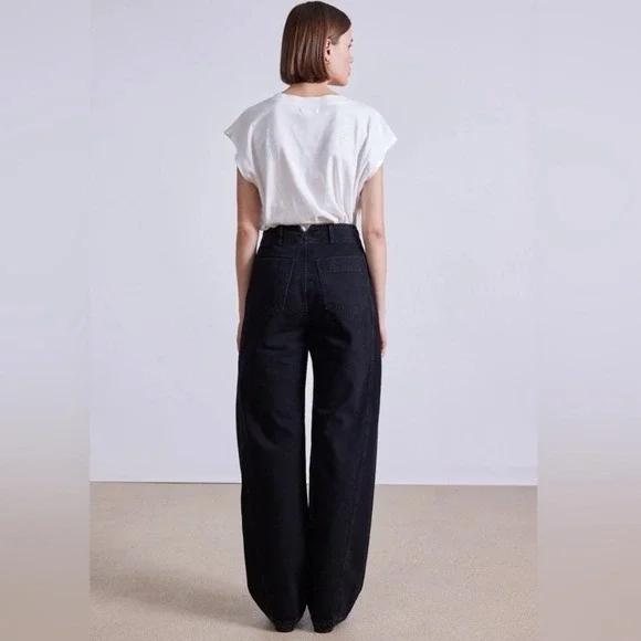 NEW Apiece Apart Women's Meridan
Jeans Relaxed Ballon in Luna Black Sz 28 S - Picture 4 of 9